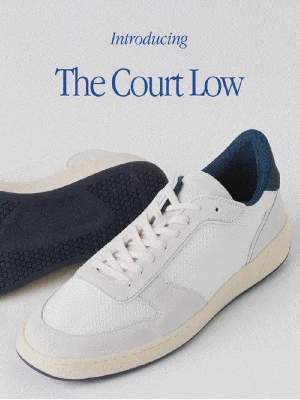 John Elliott court Handcrafted low top sneakers in white x navy. Lace-up EU 44